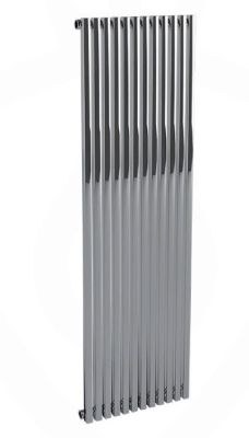 ULTRAHEAT KLON CHROME H1800mm x W611mm MINIMALIST VERTICAL SINGLE 'D' TUBE RADIATOR, KS1816C